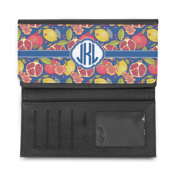 Pomegranates & Lemons Ladies Wallet - Half Way Open