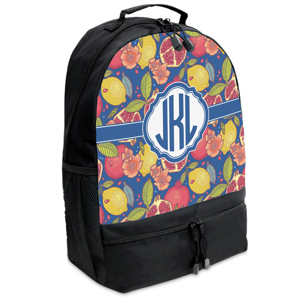 Custom Pomegranates & Lemons Backpacks - Black (Personalized)