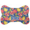 Pomegranates & Lemons Bone Shaped Dog Food Mat (Personalized)