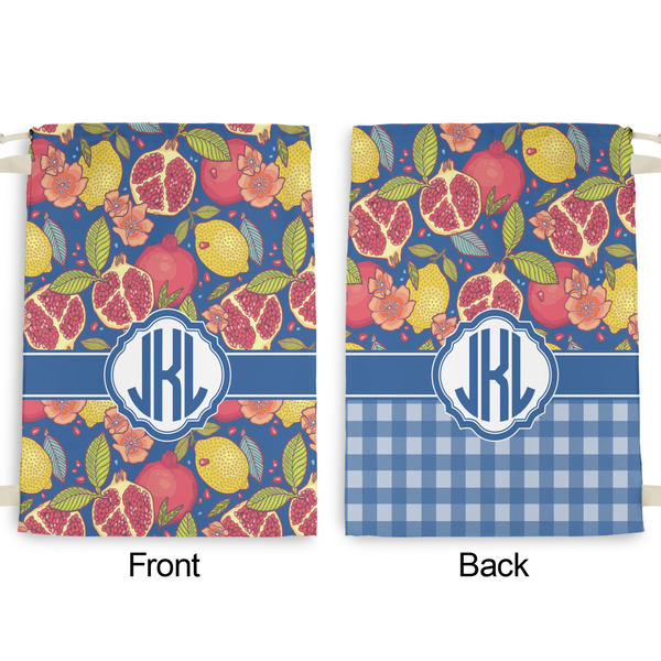 Pomegranates & Lemons Large Laundry Bag - Front & Back View