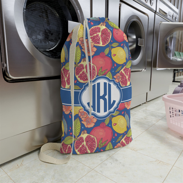 Pomegranates & Lemons Large Laundry Bag - In Context