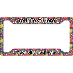 Pomegranates & Lemons License Plate Frame - Style A (Personalized)
