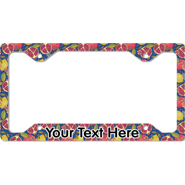 Custom Pomegranates & Lemons License Plate Frame - Style C (Personalized)