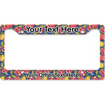 Pomegranates & Lemons License Plate Frame - Style B (Personalized)