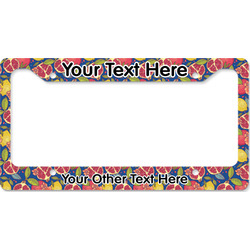Pomegranates & Lemons License Plate Frame - Style B (Personalized)