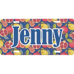 Pomegranates & Lemons Front License Plate (Personalized)