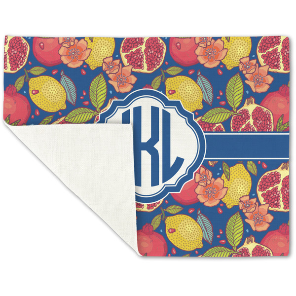 Pomegranates & Lemons Linen Placemat - Folded Corner (single side)