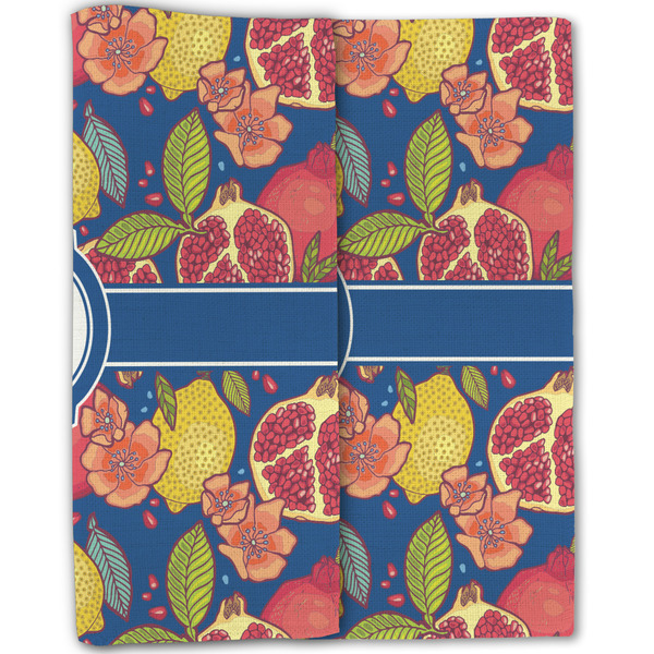 Pomegranates & Lemons Linen Placemat - Folded Half (double sided)