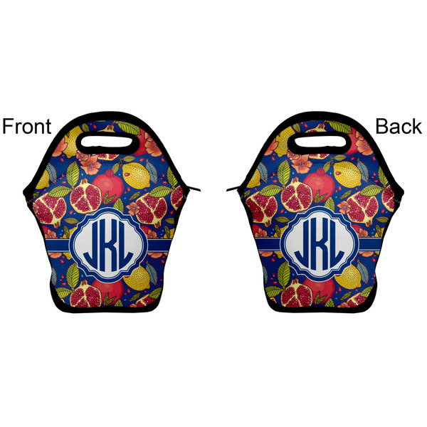 Pomegranates & Lemons Lunch Bag - Front and Back