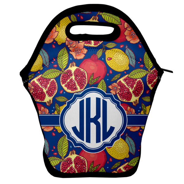 Custom Pomegranates & Lemons Lunch Bag w/ Monogram