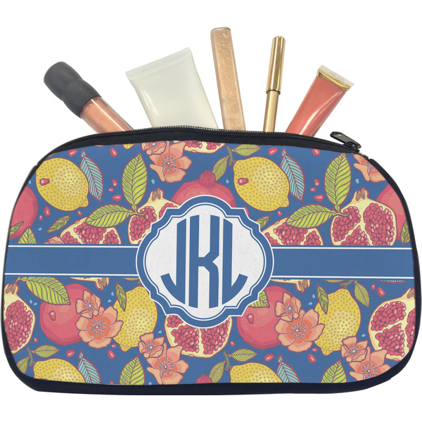 Custom Pomegranates & Lemons Makeup / Cosmetic Bag - Medium (Personalized)