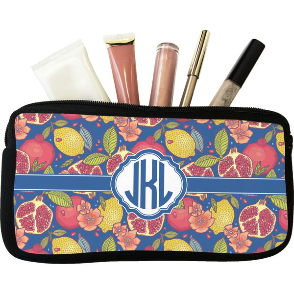 Custom Pomegranates & Lemons Makeup / Cosmetic Bag - Small (Personalized)