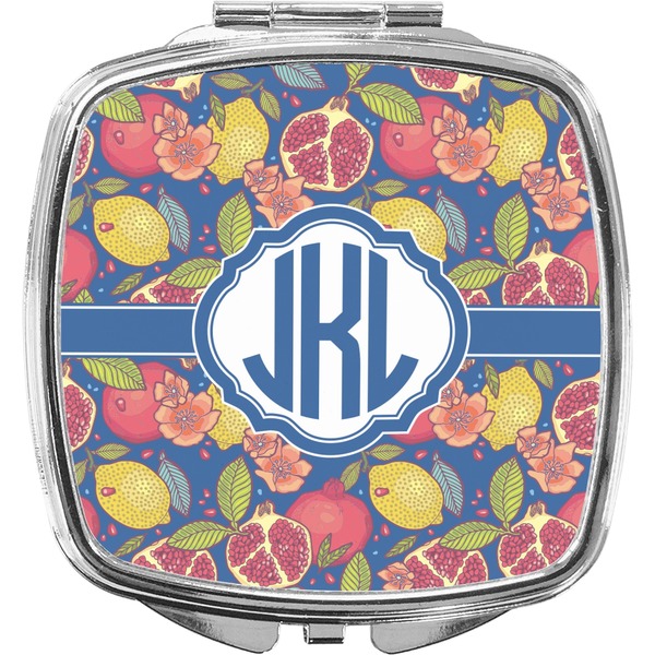 Custom Pomegranates & Lemons Compact Makeup Mirror (Personalized)