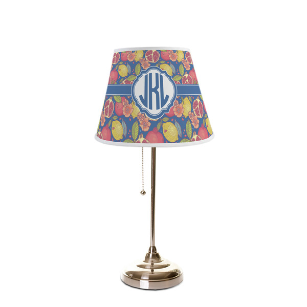 Pomegranates & Lemons Poly Film Empire Lampshade - On Stand