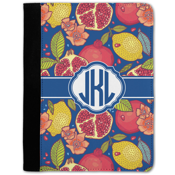 Custom Pomegranates & Lemons Notebook Padfolio - Medium w/ Monogram