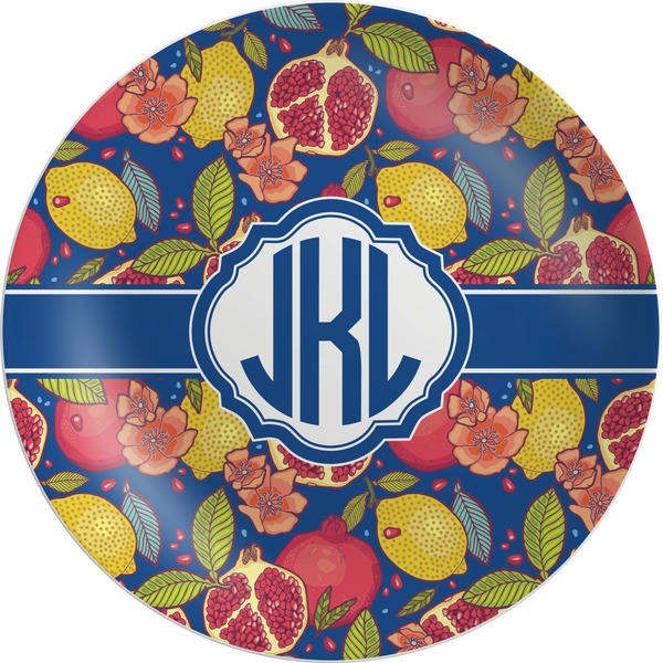 Custom Pomegranates & Lemons Melamine Plate (Personalized)