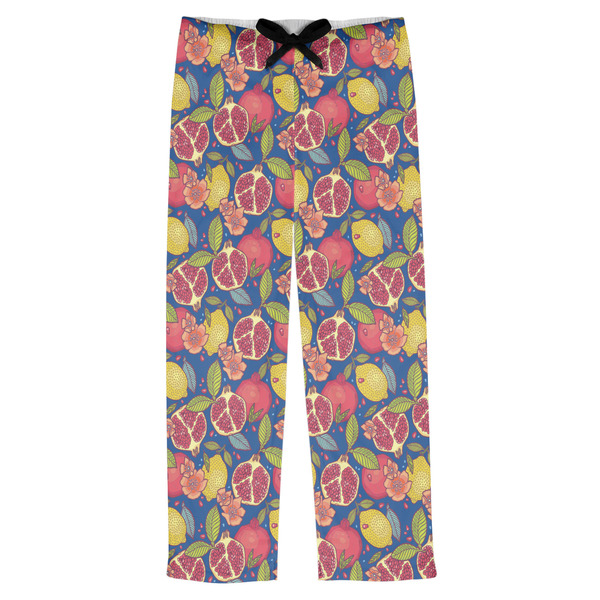 Custom Pomegranates & Lemons Mens Pajama Pants - XS