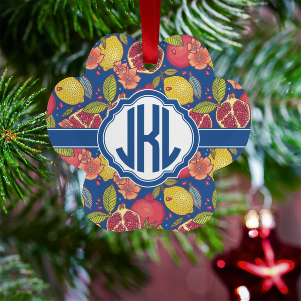 Pomegranates & Lemons Metal Paw Ornament - Lifestyle