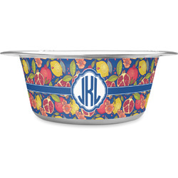 Pomegranates & Lemons Stainless Steel Dog Bowl - Small (Personalized)