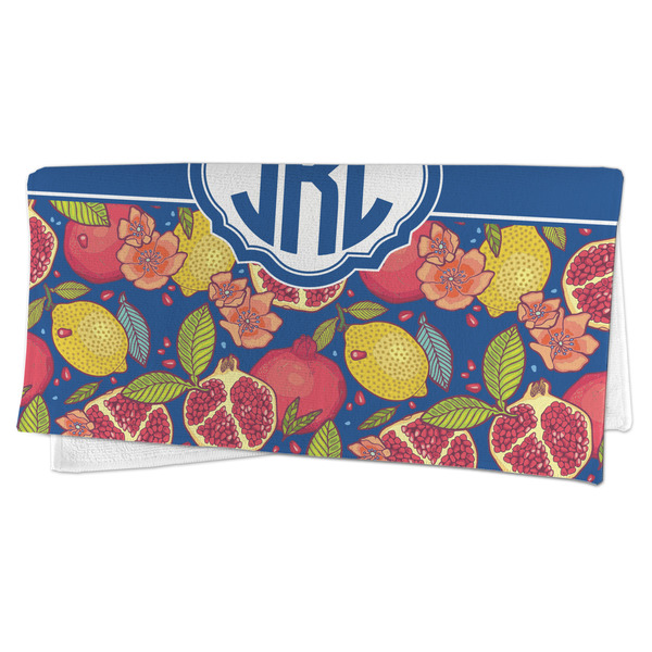 Pomegranates & Lemons Microfiber Dish Rag - FOLDED (half)