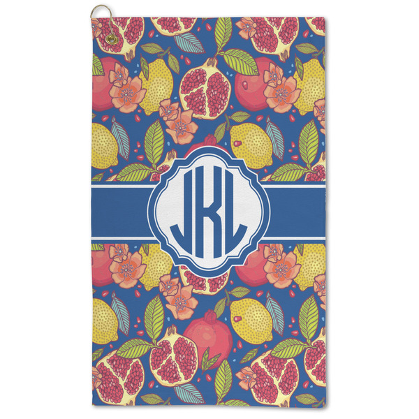 Custom Pomegranates & Lemons Microfiber Golf Towel (Personalized)