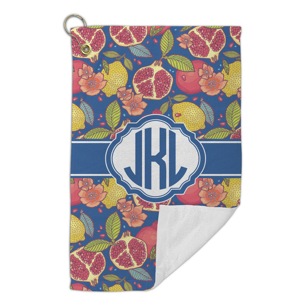 Pomegranates & Lemons Microfiber Golf Towels Small - FRONT FOLDED