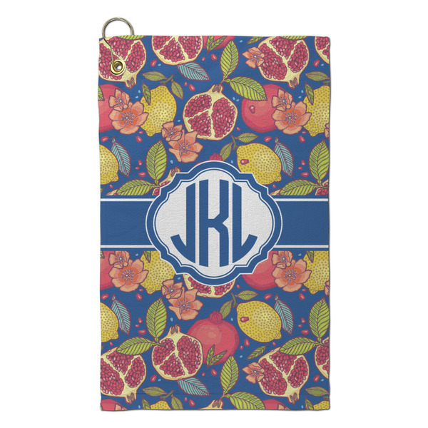 Custom Pomegranates & Lemons Microfiber Golf Towel - Small (Personalized)