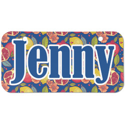 Pomegranates & Lemons Mini/Bicycle License Plate (2 Holes) (Personalized)