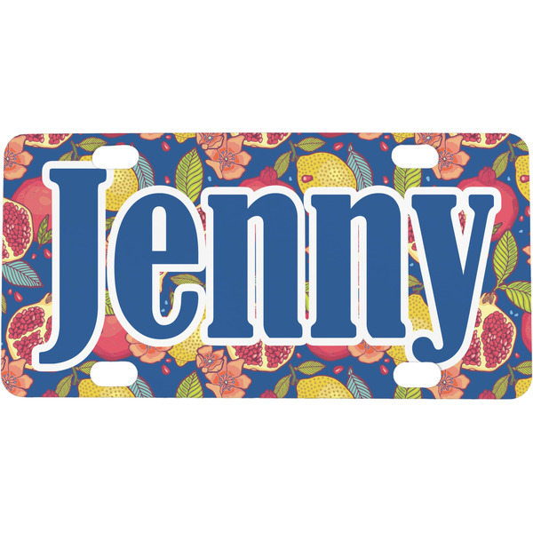 Custom Pomegranates & Lemons Mini/Bicycle License Plate (Personalized)