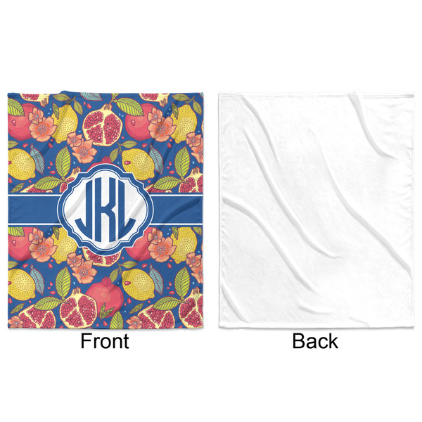 Pomegranates & Lemons Minky Blanket - 50"x60" - Single Sided - Front & Back