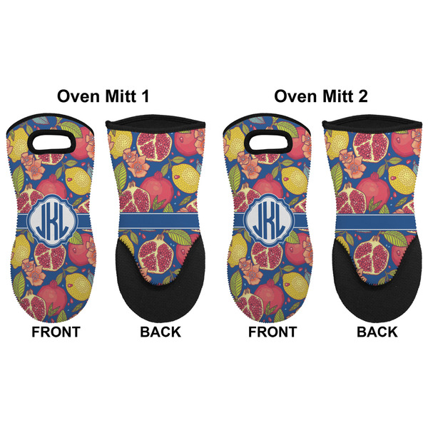 Pomegranates & Lemons Neoprene Oven Mitt - Set of 2 - Approval
