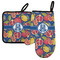 Pomegranates & Lemons Left Oven Mitt & Pot Holder Set w/ Monogram