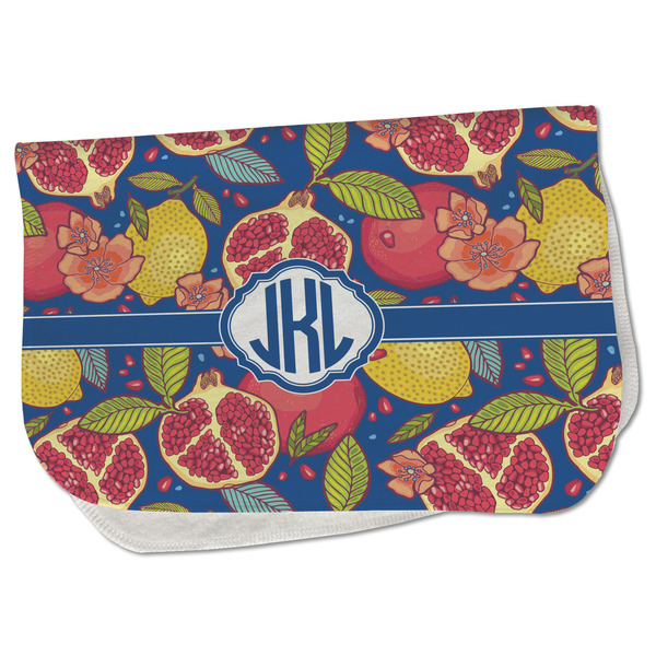 Custom Pomegranates & Lemons Burp Cloth - Fleece w/ Monogram