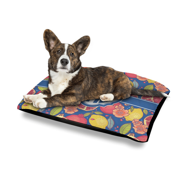 Pomegranates & Lemons Outdoor Dog Beds - Medium - IN CONTEXT