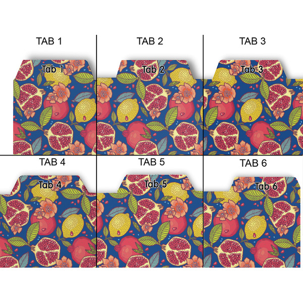 Pomegranates & Lemons Page Dividers - Set of 6 - Approval