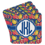 Pomegranates & Lemons Paper Coasters w/ Monograms