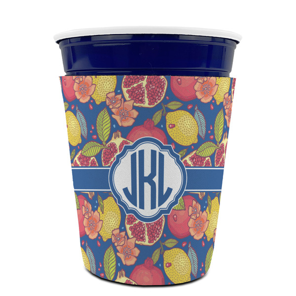 Pomegranates & Lemons Party Cup Sleeves - without bottom - FRONT (on cup)
