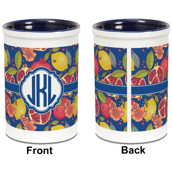 Pomegranates & Lemons Pencil Holder - Blue - approval