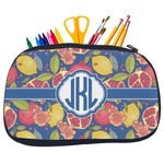 Pomegranates & Lemons Neoprene Pencil Case - Medium w/ Monogram