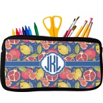 Pomegranates & Lemons Neoprene Pencil Case - Small w/ Monogram