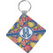 Pomegranates & Lemons Diamond Plastic Keychain w/ Monogram