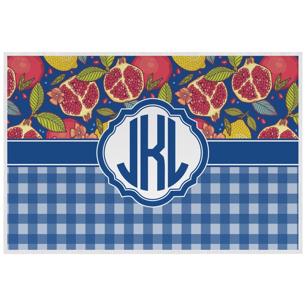 Pomegranates & Lemons Personalized Placemat (Back)