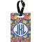 Pomegranates & Lemons Plastic Luggage Tag - Rectangular w/ Monogram