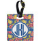 Pomegranates & Lemons Plastic Luggage Tag - Square w/ Monogram
