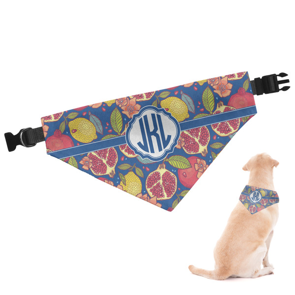 Custom Pomegranates & Lemons Dog Bandana (Personalized)