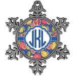 Pomegranates & Lemons Vintage Snowflake Ornament (Personalized)