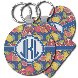 Pomegranates & Lemons Plastic Keychain (Personalized)