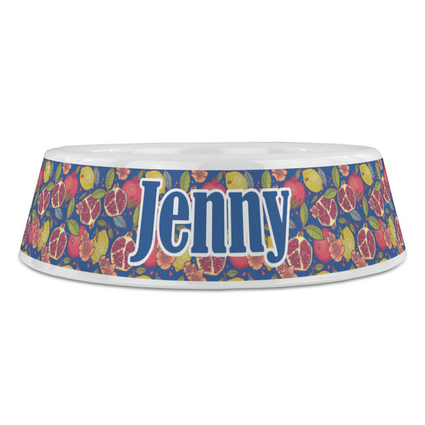 Pomegranates & Lemons Plastic Pet Bowls - Large - FRONT