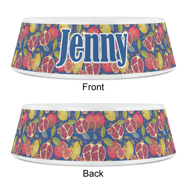 Pomegranates & Lemons Plastic Pet Bowls - Small - APPROVAL