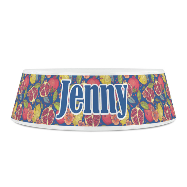 Pomegranates & Lemons Plastic Pet Bowls - Small - FRONT